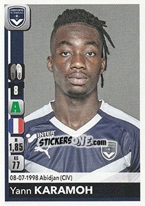 Cromo Yann Karamoh - FOOT 2018-2019 - Panini