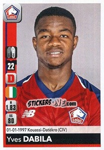 Sticker Yves Dabila - FOOT 2018-2019 n. 156 - Panini