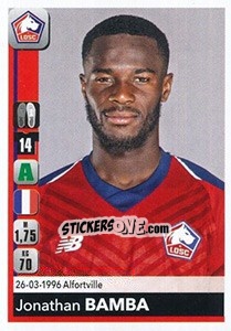 Sticker Jonathan Bamba - FOOT 2018-2019 n. 167 - Panini