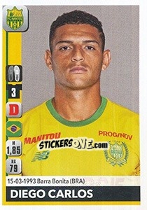 Sticker Diego Carlos - FOOT 2018-2019 n. 278 - Panini