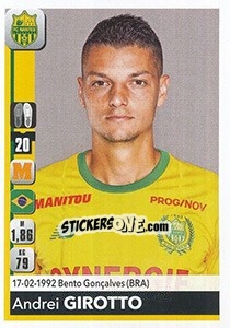 Sticker Andrei Girotto - FOOT 2018-2019 n. 287 - Panini