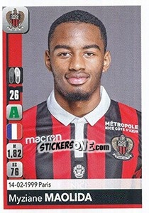 Sticker Myziane Maolida - FOOT 2018-2019 n. 319 - Panini