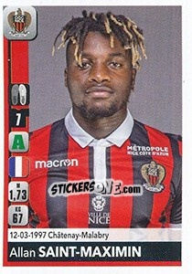 Sticker Allan Saint-Maximin - FOOT 2018-2019 n. 321 - Panini