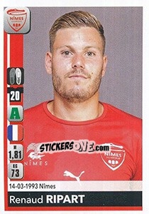 Sticker Renaud Ripart - FOOT 2018-2019 n. 345 - Panini