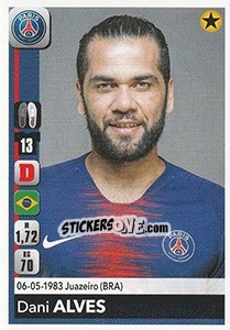 Sticker Dani Alves - FOOT 2018-2019 n. 354 - Panini