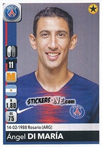 Cromo Ángel Di María - FOOT 2018-2019 - Panini