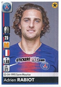 Sticker Adrien Rabiot - FOOT 2018-2019 n. 365 - Panini
