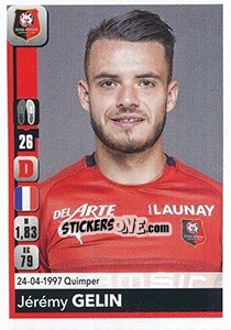 Sticker Jérémy Gelin - FOOT 2018-2019 n. 406 - Panini