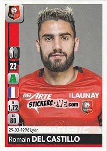 Sticker Romain Del Castillo - FOOT 2018-2019 n. 418 - Panini