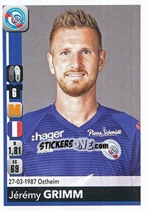 Sticker Jérémy Grimm - FOOT 2018-2019 - Panini