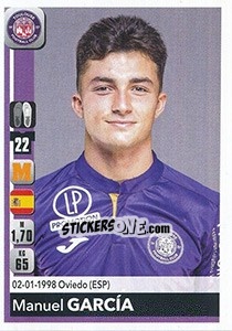 Cromo Manuel García - FOOT 2018-2019 - Panini