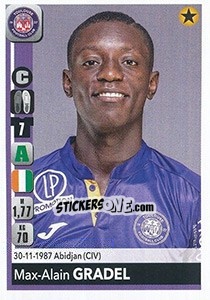 Sticker Max-Alain Gradel - FOOT 2018-2019 n. 492 - Panini