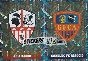Sticker Écussons (Ac Ajaccio / Gazélec Fc Ajaccio) - FOOT 2018-2019 n. 513 - Panini