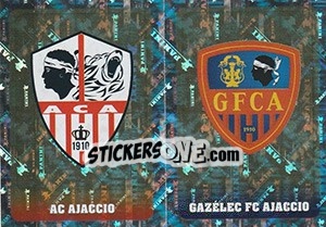 Cromo Écussons (Ac Ajaccio / Gazélec Fc Ajaccio) - FOOT 2018-2019 - Panini