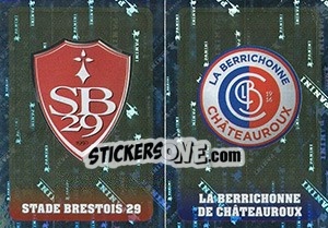 Sticker écussons (Stade Brestois 29 / La Berrichonne de Châteauroux) - FOOT 2018-2019 - Panini