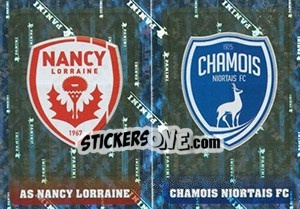 Cromo écussons (AS Nancy Lorraine / Chamois Niortais FC)