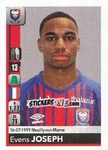 Sticker Evens Joseph - FOOT 2018-2019 n. M8 - Panini