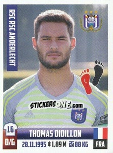 Sticker Thomas Didillon - Belgian Pro League 2018-2019 n. 5 - Panini