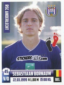 Sticker Sebastiaan Bornauw - Belgian Pro League 2018-2019 - Panini