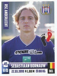 Sticker Sebastiaan Bornauw - Belgian Pro League 2018-2019 n. 12 - Panini