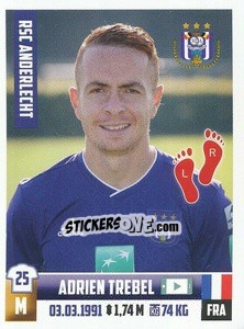 Sticker Adrien Trebel - Belgian Pro League 2018-2019 n. 15 - Panini