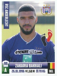 Figurina Zakaria Bakkali - Belgian Pro League 2018-2019 - Panini