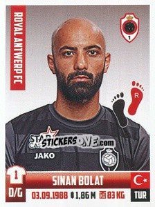 Sticker Sinan Bolat - Belgian Pro League 2018-2019 - Panini