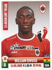 Sticker William Owusu - Belgian Pro League 2018-2019 n. 41 - Panini