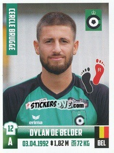 Sticker Dylan De Belder - Belgian Pro League 2018-2019 - Panini