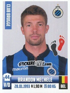 Sticker Brandon Mechele - Belgian Pro League 2018-2019 n. 72 - Panini