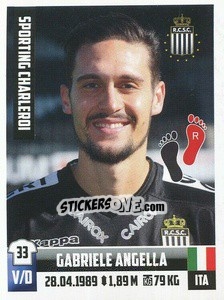 Figurina Gabriele Angella - Belgian Pro League 2018-2019 - Panini