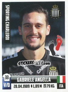 Cromo Gabriele Angella - Belgian Pro League 2018-2019 - Panini