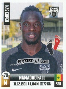 Sticker Mamadou Fall - Belgian Pro League 2018-2019 n. 120 - Panini