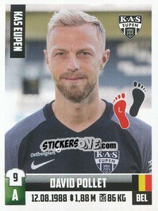 Figurina David Pollet - Belgian Pro League 2018-2019 - Panini
