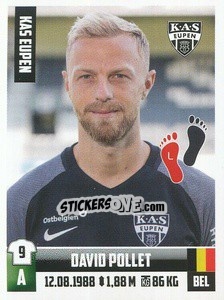 Sticker David Pollet - Belgian Pro League 2018-2019 n. 125 - Panini