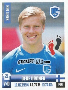 Sticker Jere Uronen - Belgian Pro League 2018-2019 n. 136 - Panini