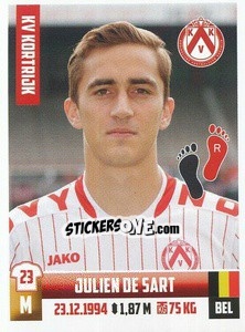 Sticker Julien De Sart - Belgian Pro League 2018-2019 n. 183 - Panini
