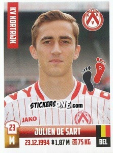 Cromo Julien De Sart - Belgian Pro League 2018-2019 - Panini