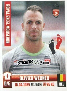 Cromo Olivier Werner - Belgian Pro League 2018-2019 - Panini