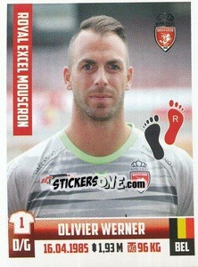 Figurina Olivier Werner - Belgian Pro League 2018-2019 n. 215 - Panini