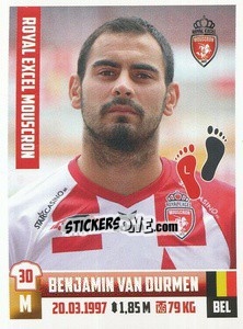 Cromo Benjamin Van Durmen - Belgian Pro League 2018-2019 - Panini