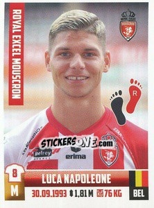 Figurina Luca Napoleone - Belgian Pro League 2018-2019 - Panini