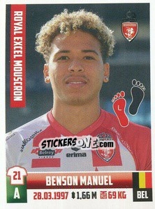 Figurina Benson Manuel - Belgian Pro League 2018-2019 - Panini