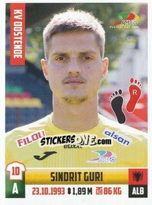Sticker Sindrit Guri - Belgian Pro League 2018-2019 n. 250 - Panini
