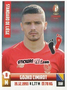 Cromo Gojko Cimirot - Belgian Pro League 2018-2019 - Panini