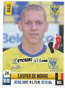 Sticker Casper De Norre - Belgian Pro League 2018-2019 - Panini