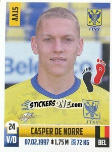 Sticker Casper De Norre - Belgian Pro League 2018-2019 n. 284 - Panini