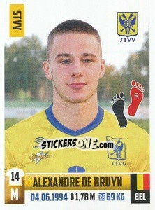Cromo Alexandre De Bruyn - Belgian Pro League 2018-2019 - Panini