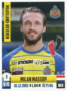 Figurina Milan Massop - Belgian Pro League 2018-2019 - Panini