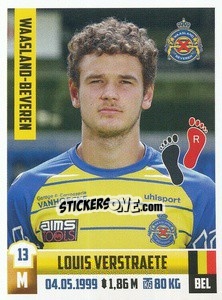 Sticker Louis Verstraete - Belgian Pro League 2018-2019 - Panini